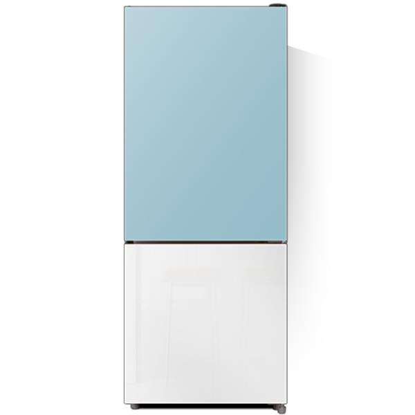 하이얼 상냉장하냉동 글라스 도어 냉장고 172L 스카이블루&화이트(HRP176MDMW)
